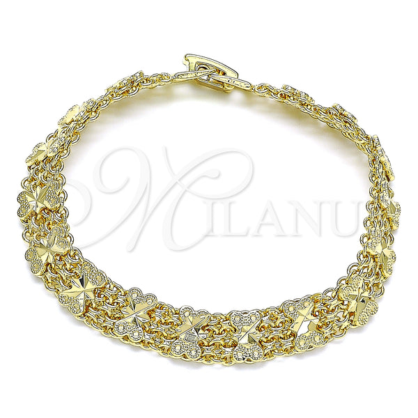 Gold Filled Bracelet — Fancy Bracelet Bow Design Polished 03. 09 MM — main product view — SKU 145543 | Oro Laminado brazalete — elegante Bracelet Bow diseño pulido 03. 09 MM — SKU 145543