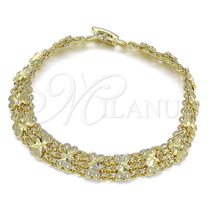 Gold Filled Bracelet — Fancy Bracelet Bow Design Polished 03. 09 MM — main product view — SKU 145543 | Oro Laminado brazalete — elegante Bracelet Bow diseño pulido 03. 09 MM — SKU 145543