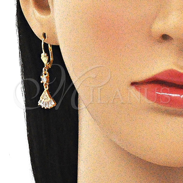 Gold Filled Ring — Long Earring Baguette Design with White Cubic Zirconia — alternate product view — SKU 145546 | Oro Laminado anillo — Long Earring Baguette diseño with blanco Cubic Zirconia — SKU 145546