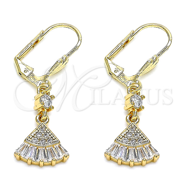 Gold Filled Ring — Long Earring Baguette Design with White Cubic Zirconia — main product view — SKU 145546 | Oro Laminado anillo — Long Earring Baguette diseño with blanco Cubic Zirconia — SKU 145546