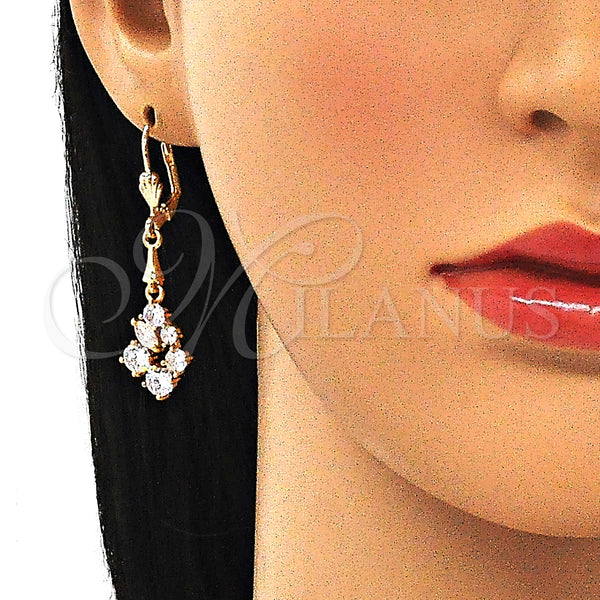 Gold Filled Ring — Long Earring with White Cubic Zirconia Polished 02. — alternate product view — SKU 145567 | Oro Laminado anillo — Long Earring with blanco Cubic Zirconia pulido 02. — SKU 145567