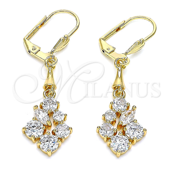 Gold Filled Ring — Long Earring with White Cubic Zirconia Polished 02. — main product view — SKU 145567 | Oro Laminado anillo — Long Earring with blanco Cubic Zirconia pulido 02. — SKU 145567