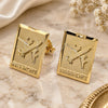 Oro Laminado Stud Earring, Gold Filled Style Polished, Golden Finish, 02.58.0028