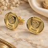 Oro Laminado Stud Earring, Gold Filled Style Polished, Golden Finish, 02.58.0031