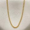 Oro Laminado Basic Necklace, Gold Filled Style Rope Design, Polished, Golden Finish, 04.58.0024.22 (02 MM Thickness, 22 Inches Length)