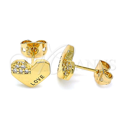 Gold Filled Gold-Filled Heart and Love Earrings 02.213.0348 for wholesale, main product view