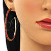 Oro Laminado Stud Earring, Gold Filled Style with Garnet Crystal, Polished, Golden Finish, 02.122.0118.1.55