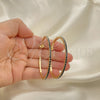 Oro Laminado Stud Earring, Gold Filled Style with Black Crystal, Polished, Golden Finish, 02.122.0118.4.55