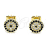 Gold Filled Ring — Stud Earring with Black and White Micro Pave — alternate product view — SKU 145701 | Oro Laminado anillo — Stud Earring with negro and blanco Micro Pave — SKU 145701