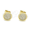 Gold Filled Ring — Stud Earring with White Micro Pave Polished 02. — alternate product view — SKU 145714 | Oro Laminado anillo — Stud Earring with blanco Micro Pave pulido 02. — SKU 145714