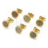 Gold Filled Ring — Stud Earring with White Micro Pave Polished 02. — alternate product view — SKU 145714 | Oro Laminado anillo — Stud Earring with blanco Micro Pave pulido 02. — SKU 145714