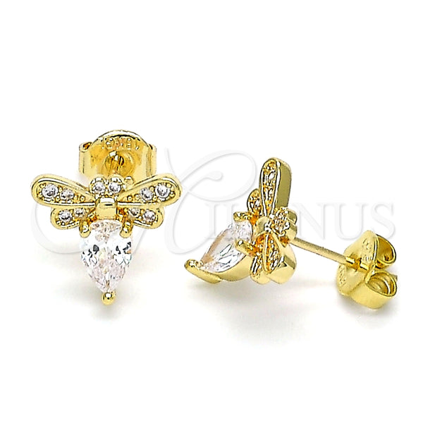 Gold-Filled Bee Earrings 02.156.0613 — main product image — SKU 145726 | Aretes de Oro Laminado 02.156.0613 — imagen principal del producto — SKU 145726