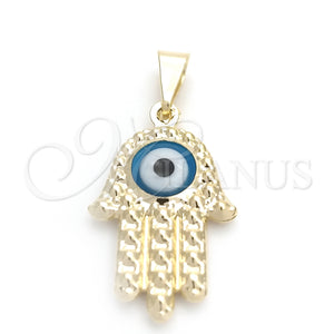 Gold Filled Pendant — Fancy Pendant Hand of God and Evil Eye — main product view — SKU 145772 | Oro Laminado dije — elegante Pendant Hand of God and Evil Eye — SKU 145772