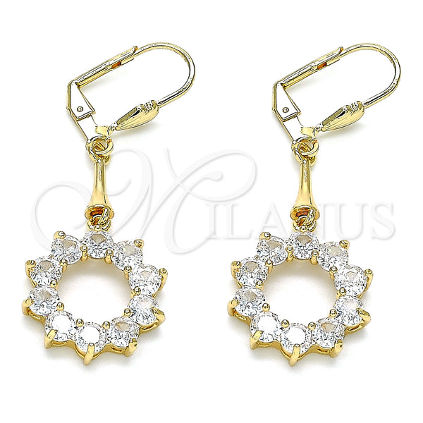 Gold Filled Ring — Long Earring with White Cubic Zirconia Polished 02. — main product view — SKU 145841 | Oro Laminado anillo — Long Earring with blanco Cubic Zirconia pulido 02. — SKU 145841