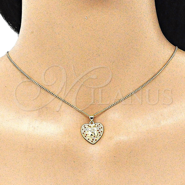 Gold Filled Ring — Earring and Pendant Adult Set Heart Design with — alternate product view — SKU 145965 | Oro Laminado anillo — Earring and Pendant Adult Set corazón diseño with — SKU 145965
