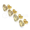 Gold Filled Ring — Stud Earring Heart Design with White Micro Pave — alternate product view — SKU 145966 | Oro Laminado anillo — Stud Earring corazón diseño with blanco Micro Pave — SKU 145966