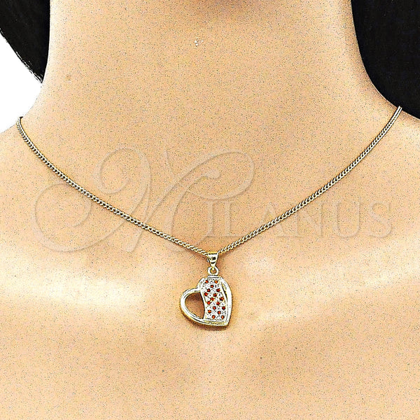 Gold Filled Ring — Earring and Pendant Adult Set Heart Design with — alternate product view — SKU 145968 | Oro Laminado anillo — Earring and Pendant Adult Set corazón diseño with — SKU 145968