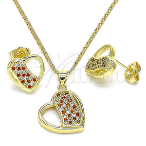 Gold Filled Ring — Earring and Pendant Adult Set Heart Design with — main product view — SKU 145968 | Oro Laminado anillo — Earring and Pendant Adult Set corazón diseño with — SKU 145968