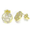 Gold Filled Ring — Stud Earring Heart Design with White Micro Pave — alternate product view — SKU 145971 | Oro Laminado anillo — Stud Earring corazón diseño with blanco Micro Pave — SKU 145971