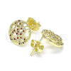 Gold Filled Ring — Stud Earring Heart Design with Garnet and White — alternate product view — SKU 145972 | Oro Laminado anillo — Stud Earring corazón diseño with Garnet and blanco — SKU 145972