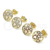 Gold Filled Ring — Stud Earring Heart Design with Garnet and White — alternate product view — SKU 145972 | Oro Laminado anillo — Stud Earring corazón diseño with Garnet and blanco — SKU 145972