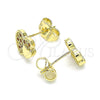 Gold Filled Ring — Stud Earring Heart Design with Garnet and White — alternate product view — SKU 145977 | Oro Laminado anillo — Stud Earring corazón diseño with Garnet and blanco — SKU 145977