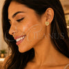 Gold Filled Ring — Stud Earring Mom and Heart Design with White — alternate product view — SKU 146007 | Oro Laminado anillo — Stud Earring Mom and corazón diseño with blanco — SKU 146007