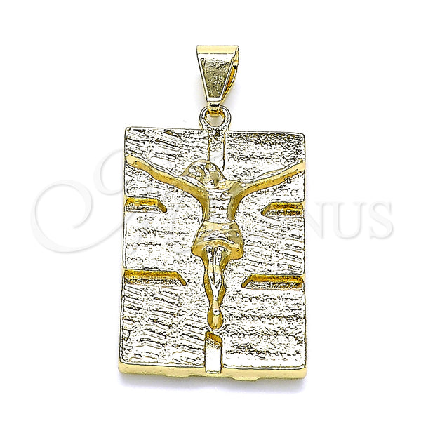 Gold Filled Pendant — Fancy Pendant Jesus Design Polished 05. — main product view — SKU 146030 | Oro Laminado dije — elegante Pendant Jesus diseño pulido 05. — SKU 146030