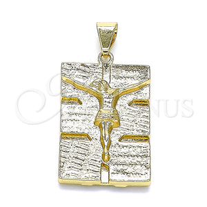 Gold Filled Pendant — Fancy Pendant Jesus Design Polished 05. — main product view — SKU 146030 | Oro Laminado dije — elegante Pendant Jesus diseño pulido 05. — SKU 146030