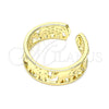 Oro Laminado Elegant Ring, Gold Filled Style Elephant Design, Polished, Golden Finish, 01.213.0011 (One size fits all)