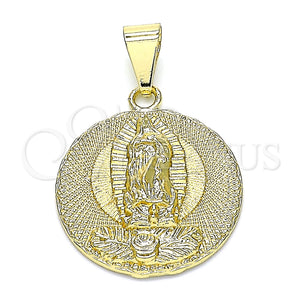 Gold Filled Pendant — Religious Pendant Guadalupe Design Polished 05. — main product view — SKU 146079 | Oro Laminado dije — Religious Pendant Guadalupe diseño pulido 05. — SKU 146079
