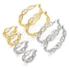 Oro Laminado Medium Hoop, Gold Filled Style Puff Mariner Design, Polished, Golden Finish, 02.163.0156.40