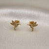 Gold Filled Ring — Stud Earring Bird Design with White and Black — alternate product view — SKU 146123 | Oro Laminado anillo — Stud Earring Bird diseño with blanco and negro — SKU 146123