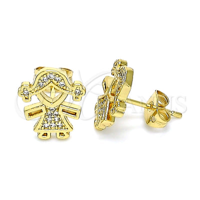 Aretes de Oro Laminado 02.342.0158 por Mayoreo, vista principal del producto