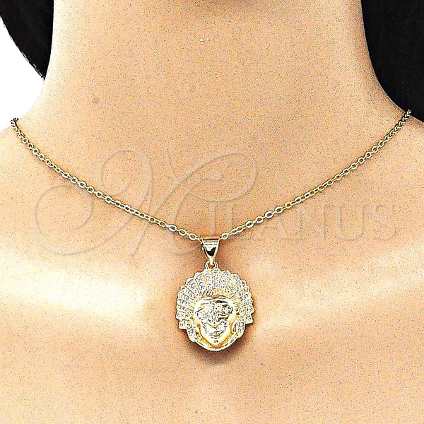 Gold Filled Pendant — Fancy Pendant with White Micro Pave Polished 05. — alternate product view — SKU 146163 | Oro Laminado dije — elegante Pendant with blanco Micro Pave pulido 05. — SKU 146163