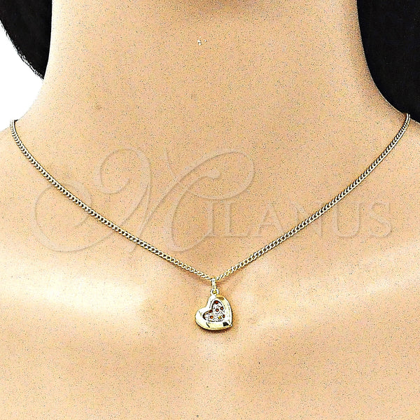 Gold Filled Ring — Earring and Pendant Adult Set Heart Design with — alternate product view — SKU 146192 | Oro Laminado anillo — Earring and Pendant Adult Set corazón diseño with — SKU 146192