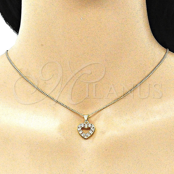 Gold Filled Ring — Earring and Pendant Adult Set Heart Design with — alternate product view — SKU 146194 | Oro Laminado anillo — Earring and Pendant Adult Set corazón diseño with — SKU 146194