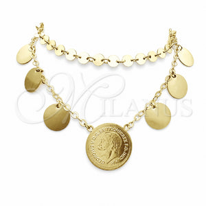 Oro Laminado Fancy Necklace, Gold Filled Style Polished, Golden Finish, 04.331.0001.18 (06 MM Thickness, 18 Inches Length)
