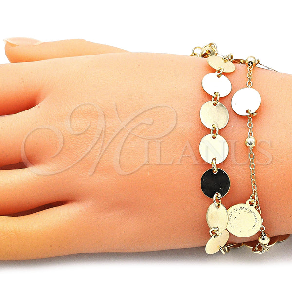 Gold Filled Bracelet — Charm Bracelet Polished 03. 02 MM Thickness 8 — alternate product view — SKU 146384 | Oro Laminado brazalete — Charm Bracelet pulido 03. 02 MM Thickness 8 — SKU 146384