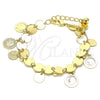 Oro Laminado Charm Bracelet, Gold Filled Style Polished, Golden Finish, 03.331.0211.08 (02 MM Thickness, 8 Inches Length)