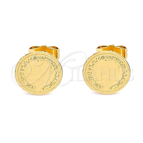 Gold Filled Ring — Stud Earring Polished 02. — alternate product view — SKU 146387 | Oro Laminado anillo — Stud Earring pulido 02. — SKU 146387