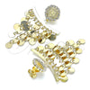Oro Laminado Long Earring, Gold Filled Style Polished, Golden Finish, 02.331.0057