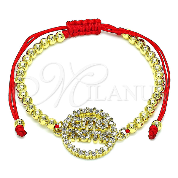 Gold Filled Bracelet — Adjustable Bolo Bracelet Ball and Mom Design with — main product view — SKU 146422 | Oro Laminado brazalete — Adjustable Bolo Bracelet Ball and Mom diseño with — SKU 146422