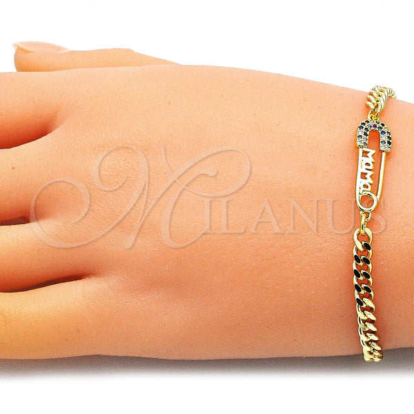 Gold Filled Bracelet — Adjustable Bolo Bracelet Paperclip and Mom Design with — alternate product view — SKU 146433 | Oro Laminado brazalete — Adjustable Bolo Bracelet Paperclip and Mom diseño with — SKU 146433