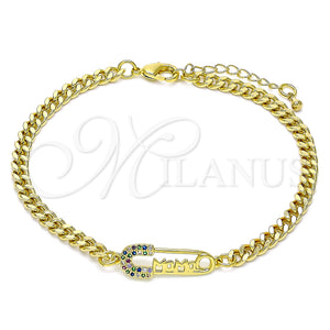 Gold Filled Bracelet — Adjustable Bolo Bracelet Paperclip and Mom Design with — main product view — SKU 146433 | Oro Laminado brazalete — Adjustable Bolo Bracelet Paperclip and Mom diseño with — SKU 146433