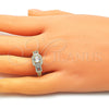 Oro Laminado Multi Stone Ring, Gold Filled Style with White Cubic Zirconia and White Micro Pave, Polished, Golden Finish, 01.94.0005.09 (Size 9)