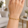 Oro Laminado Fancy Bracelet, Gold Filled Style Heart Design, Polished, Golden Finish, 03.145.0011.07 (05 MM Thickness, 7 Inches Length)
