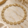 Oro Laminado Fancy Bracelet, Gold Filled Style Butterfly Design, Polished, Golden Finish, 03.326.0019.07 (06 MM Thickness, 7 Inches Length)
