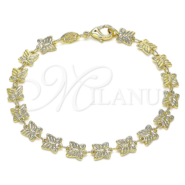 Gold Filled Bracelet — Fancy Bracelet Butterfly Design Polished 03. 06 MM — main product view — SKU 146558 | Oro Laminado brazalete — elegante Bracelet Butterfly diseño pulido 03. 06 MM — SKU 146558