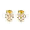 Gold Filled Ring — Stud Earring Baguette Design with Pink Cubic Zirconia — alternate product view — SKU 146580 | Oro Laminado anillo — Stud Earring Baguette diseño with Pink Cubic Zirconia — SKU 146580